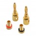 A6522 32 in 1 Car Gold  plated Red and Black 4mm Banana Head Audio Plug