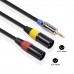 TC194BUXK108YR  30 3 5mm Male to Dual Canon Male Audio Cable