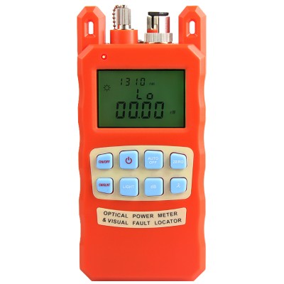 Orange Optical Power Meter Visual Fault Locator 2 In1 Machine 1  5km Red Light Source Optical